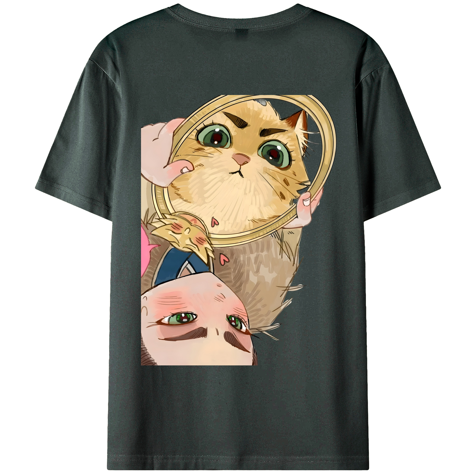 （画像用） Ne Zha 2 ナタ 魔童の大暴れ 綿100％ メンズ半袖Tシャツ（バックプリント） 通気性